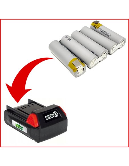 Pacco di celle per FloraBest FAH18A FRT 18 A1 18V 2,0Ah TP2000