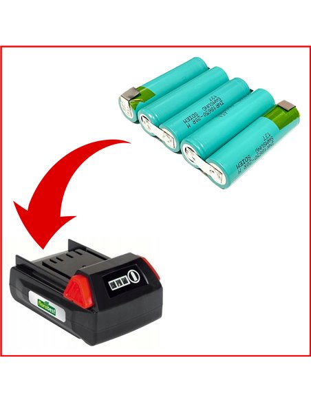Akku-Pack für FloraBest FAH18A FRT 18 A1 18V 2,0Ah Samsung 20R