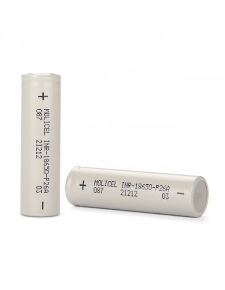 Cellule Molicel INR18650-P26A 3,6V 2600 mAh Spot welded