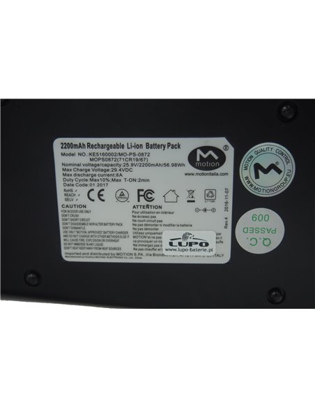 Battery regeneration for the Motion MOPS0872 25.9V electric chair